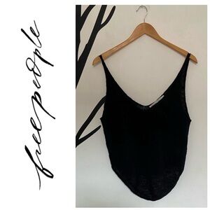 Free People Beach black knit scoop neck tank